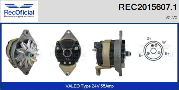 Alternateur RECOFICIAL REC2015607.1