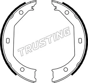 Jeu de mâchoires de frein, frein de stationnement TRUSTING 019.027