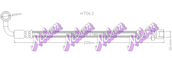 Flexible de frein KAWE H7063