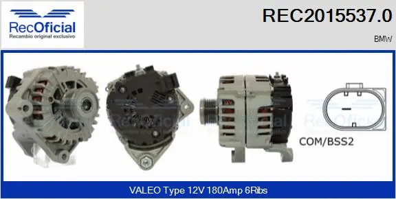 Alternateur RECOFICIAL REC2015537.0
