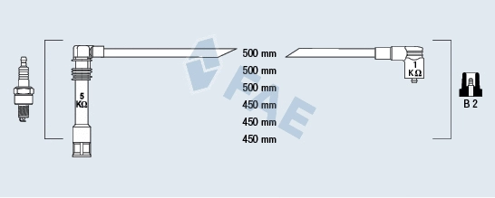 Kit de câbles d'allumage FAE 85062