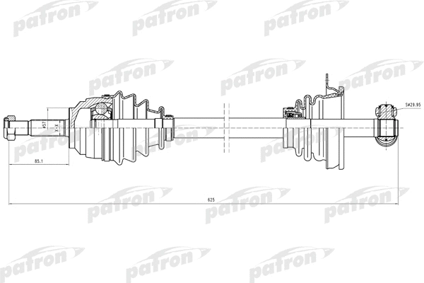 Arbre de transmission PATRON PDS0587