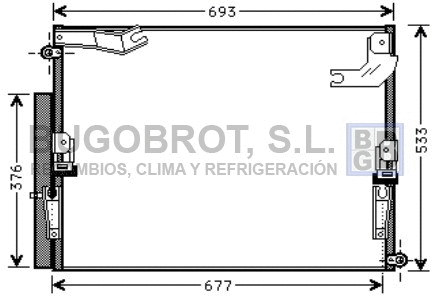 Condenseur, climatisation BUGOBROT 62-TO5380