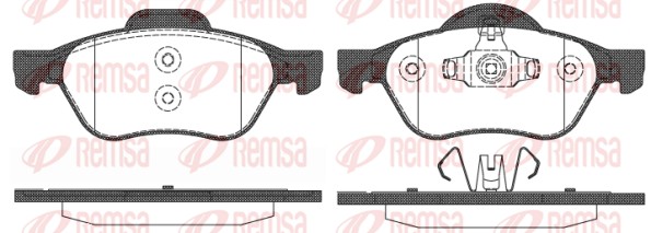 Kit de plaquettes de frein, frein à disque REMSA 0962.10