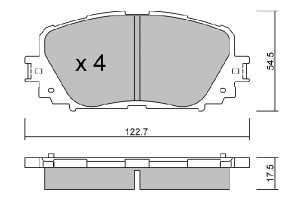Kit de plaquettes de frein, frein à disque AISIN BPTO-1005