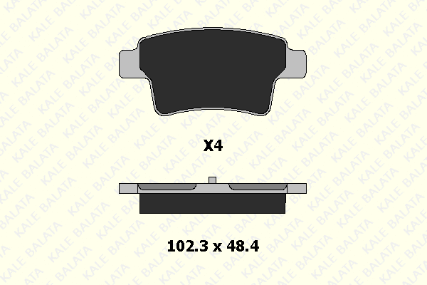 Kit de plaquettes de frein, frein à disque KALE 24540 164 04