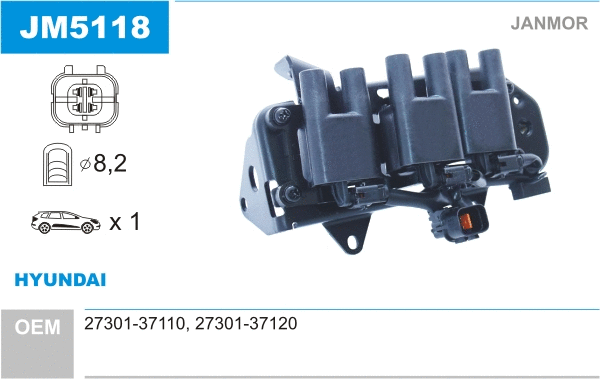 Bobine d'allumage JANMOR JM5118