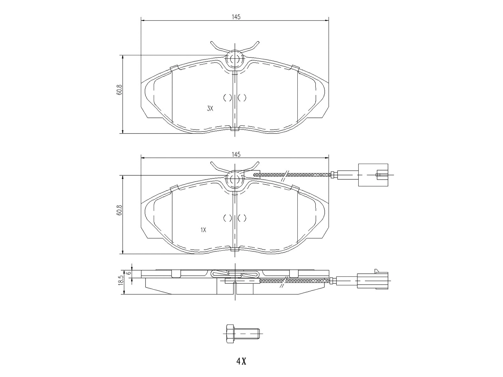 Kit de plaquettes de frein, frein à disque A.Z. Meisterteile AZMT-44-022-1444