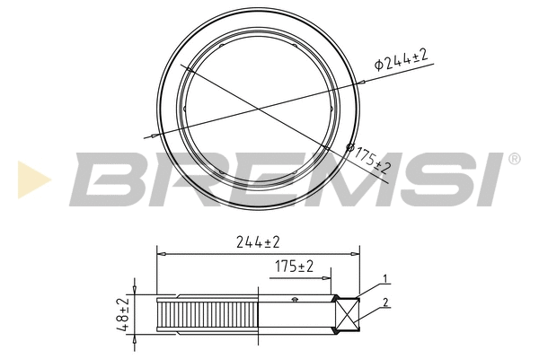 Filtre à air BREMSI FA1599