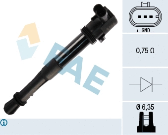 Bobine d'allumage FAE 80256