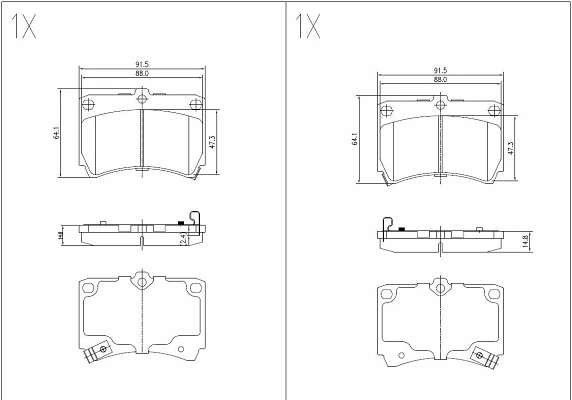 Kit de plaquettes de frein, frein à disque KLAXCAR FRANCE 24378z