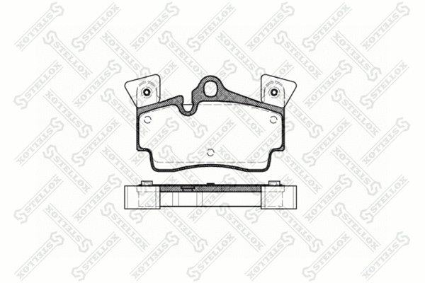 Kit de plaquettes de frein, frein à disque STELLOX 1007 010-SX
