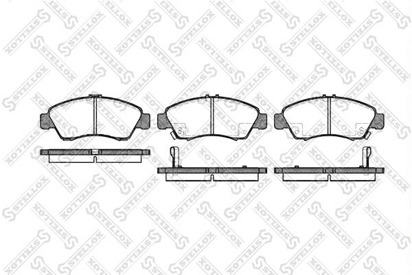 Kit de plaquettes de frein, frein à disque STELLOX 430 002B-SX