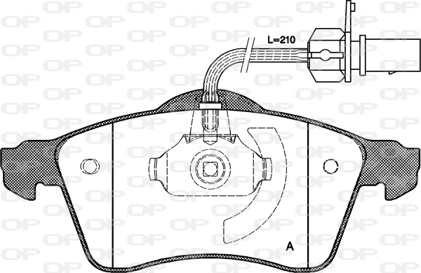 Kit de plaquettes de frein, frein à disque OPEN PARTS BPA0618.01