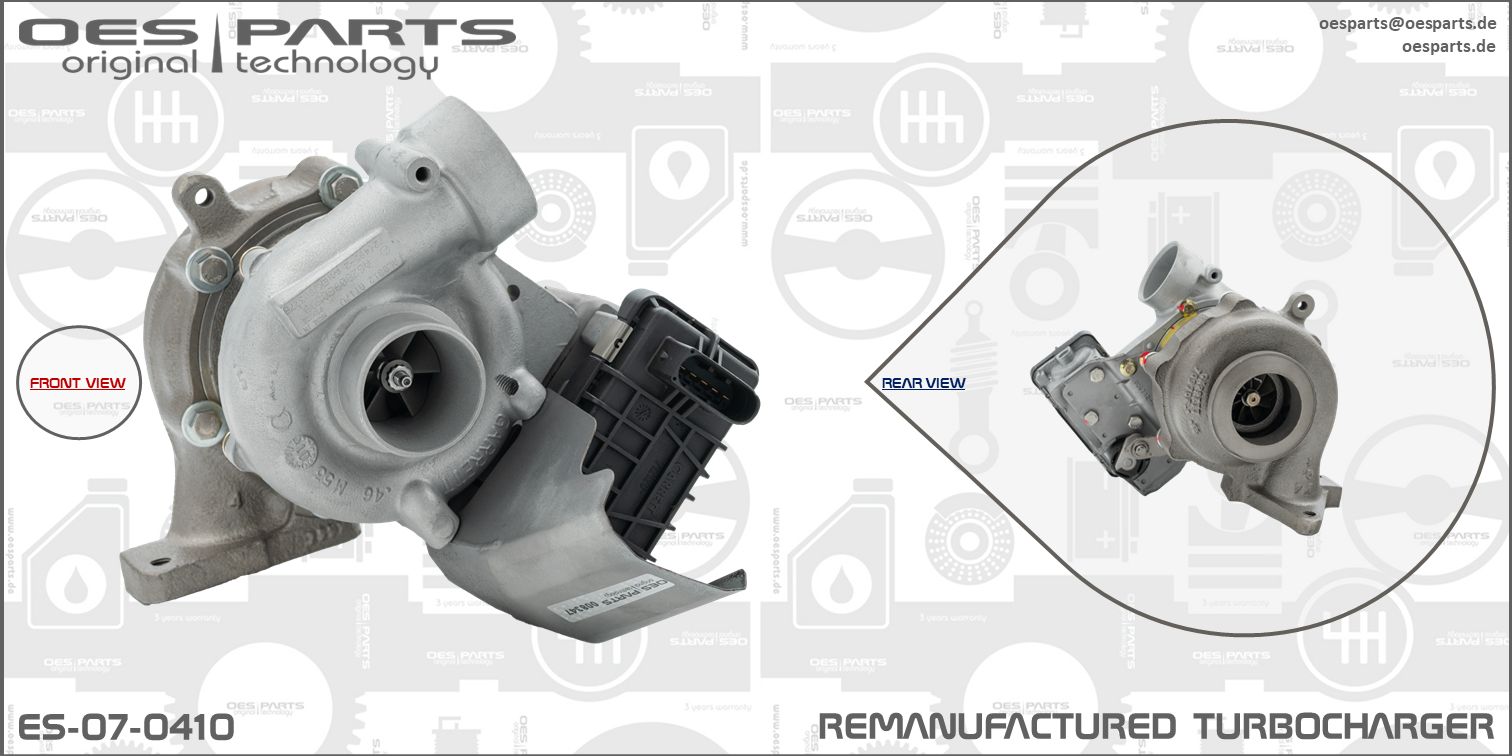 Turbocompresseur, suralimentation OES PARTS ES-07-0410