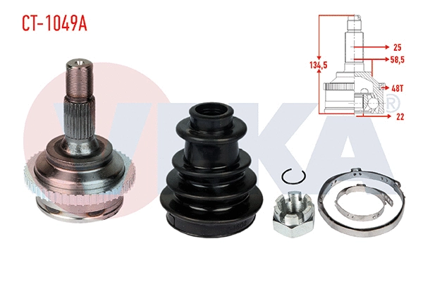 Jeu de joints, arbre de transmission VEKA CT-1049A