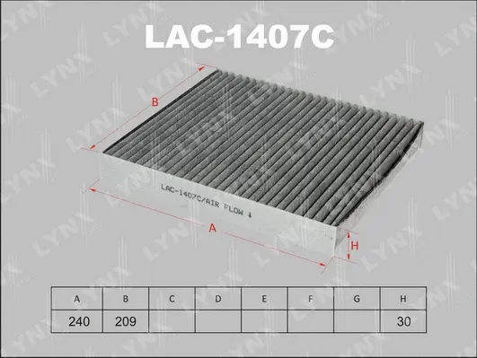 Filtre, air de l'habitacle LYNXAUTO LAC-1407C