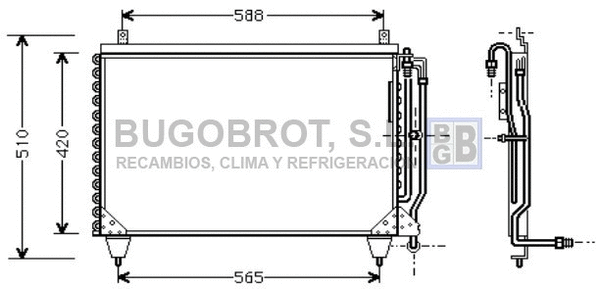 Condenseur, climatisation BUGOBROT 62-MS5284