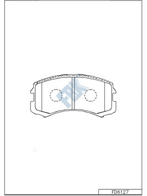 Kit de plaquettes de frein, frein à disque FBK FD6127