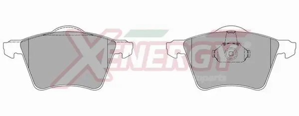 Kit de plaquettes de frein, frein à disque AP XENERGY X40729