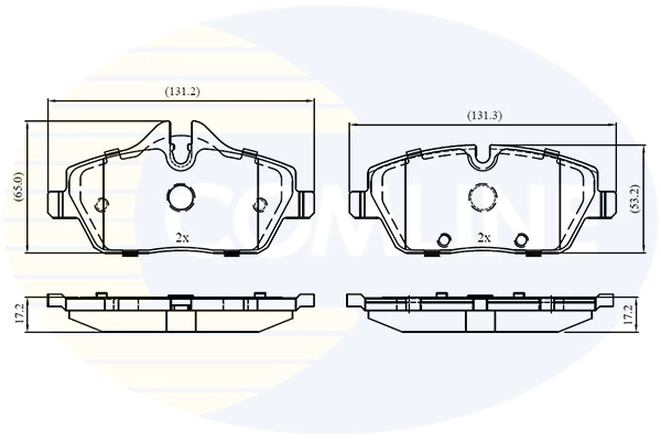 Kit de plaquettes de frein, frein à disque COMLINE CBP02160