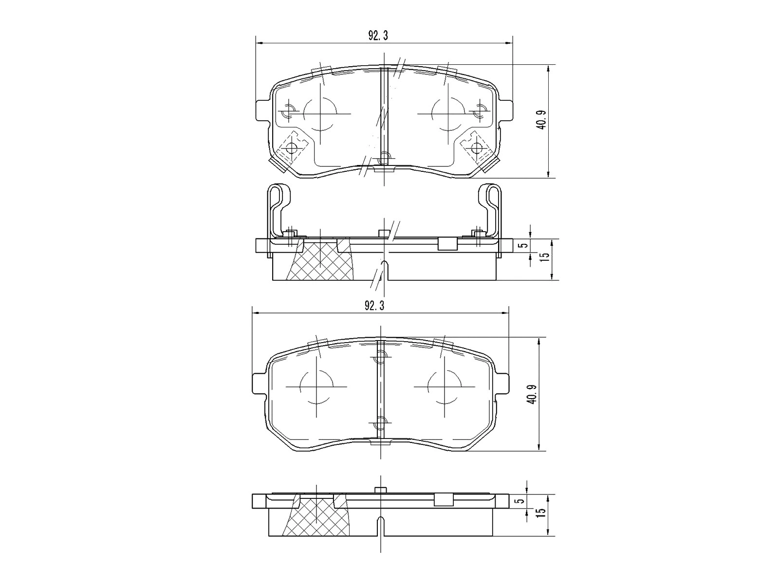 Kit de plaquettes de frein, frein à disque A.Z. Meisterteile AZMT-44-022-1247