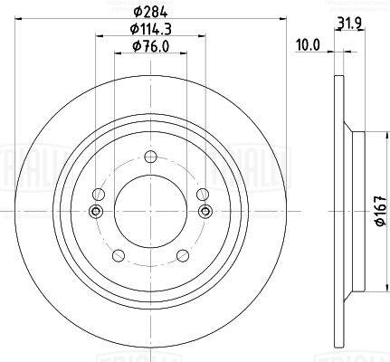 Disque de frein TRIALLI DF 073113