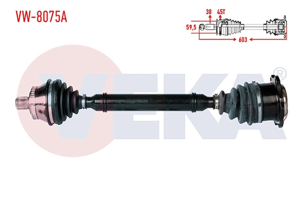 Arbre de transmission VEKA VW-8075A