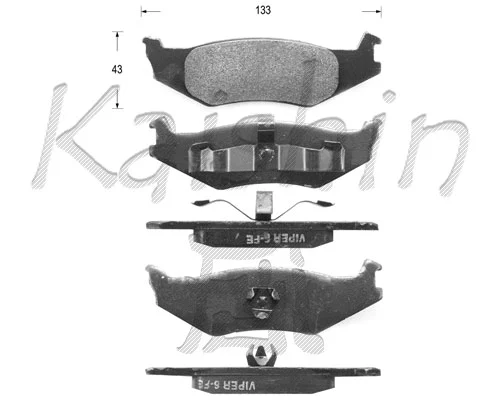 Kit de plaquettes de frein, frein à disque KAISHIN FK10024