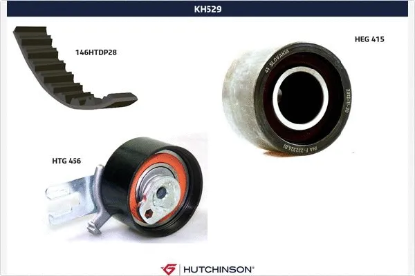 Kit de courroie crantée HUTCHINSON KH 529