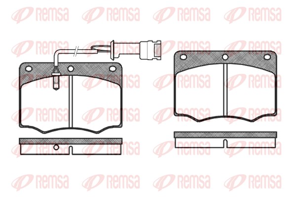 Kit de plaquettes de frein, frein à disque REMSA 0064.02
