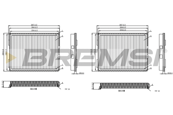 Filtre, air de l'habitacle BREMSI FC0968C