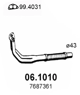 Tuyau d'échappement ASSO 06.1010