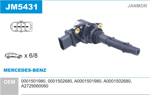 Bobine d'allumage JANMOR JM5431