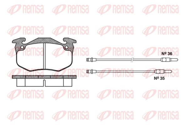 Kit de plaquettes de frein, frein à disque REMSA 0144.14