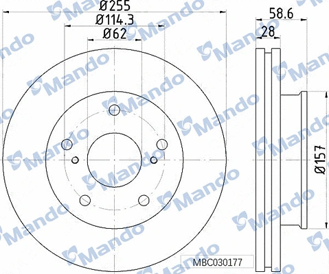 Disque de frein MANDO MBC030177