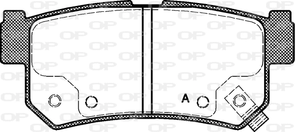 Kit de plaquettes de frein, frein à disque OPEN PARTS BPA0746.62