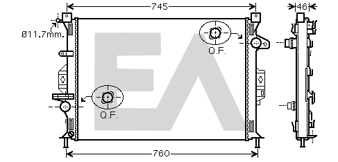Radiateur, refroidissement du moteur EACLIMA 31R22132
