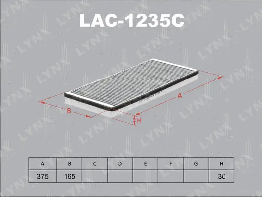 Filtre, air de l'habitacle LYNXAUTO LAC-1235C