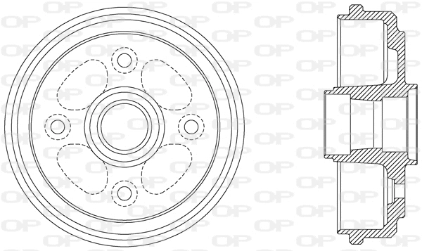 Tambour de frein OPEN PARTS BAD9051.40