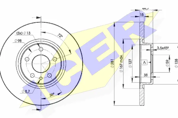 Disque de frein ICER 78BD8567-2