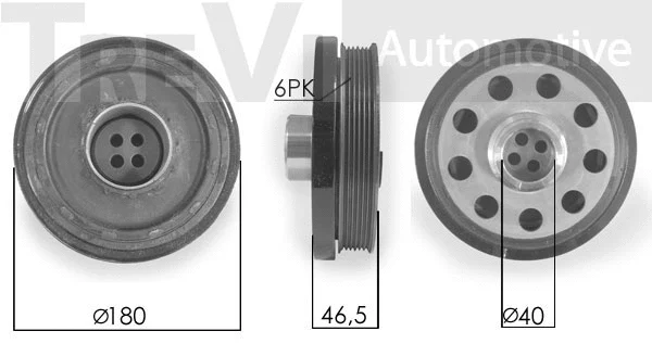 Poulie, vilebrequin TREVI AUTOMOTIVE PC1162