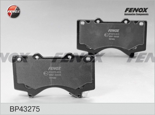Kit de plaquettes de frein, frein à disque FENOX BP43275
