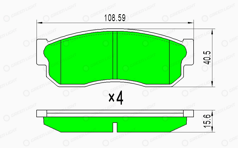 Kit de plaquettes de frein, frein à disque Automotive Adriado GLBP0378