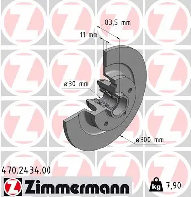 Disque de frein ZIMMERMANN 470.2434.00