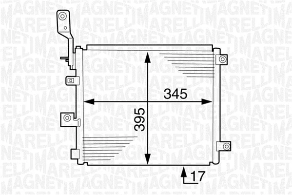 Condenseur, climatisation MAGNETI MARELLI 350203614000