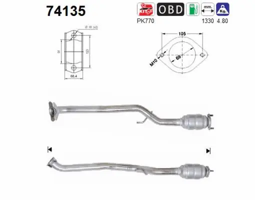 Catalyseur AS 74135