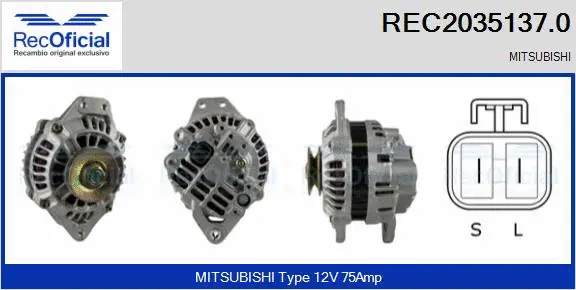 Alternateur RECOFICIAL REC2035137.0