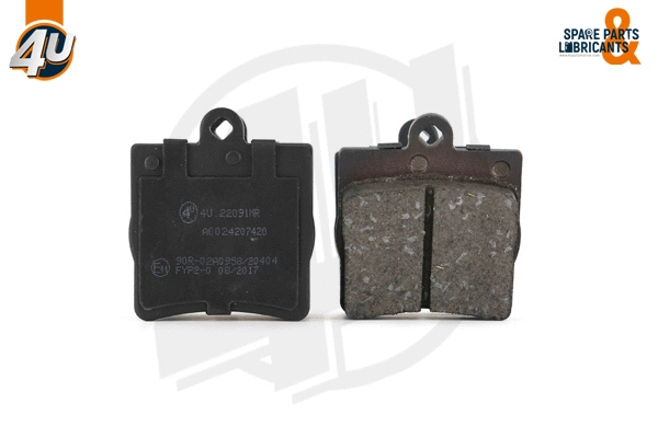 Kit de plaquettes de frein, frein à disque 4U Autoparts 22091MR