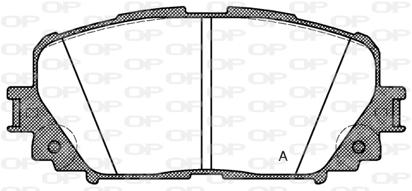 Kit de plaquettes de frein, frein à disque OPEN PARTS BPA1258.00